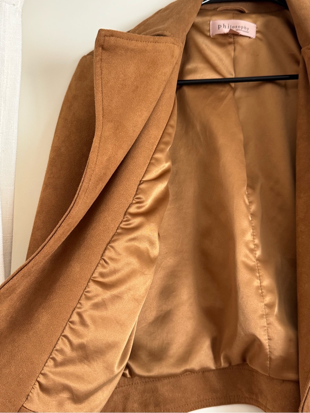 Philosophy Brown Suede Cropped Jacket - Picture 3 of 16